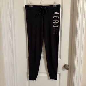 Aeropostale Y2K Vintage Black Cuffed Joggers, S